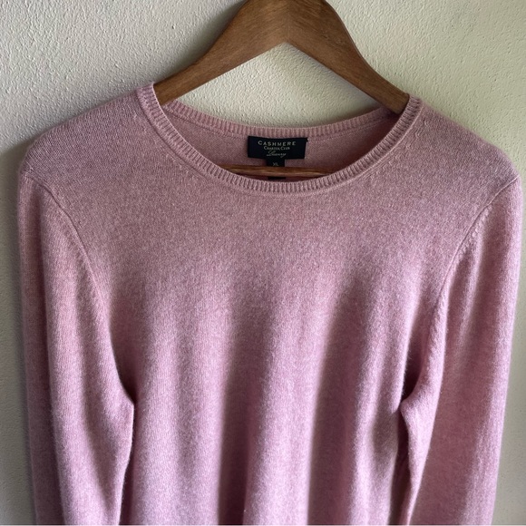 Charter Club Luxury Pure Cashmere Crewneck Sweater. Heathered Pink. Size XL - Picture 8 of 16